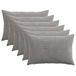 vidaXL - Kussensloop - 6 stuks - ALMELO - Lichtgrijs - 30 x 50 cm - corduroy