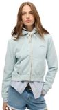 Superdry Essential Logo korte hoodie met rits Dames winter sky blue