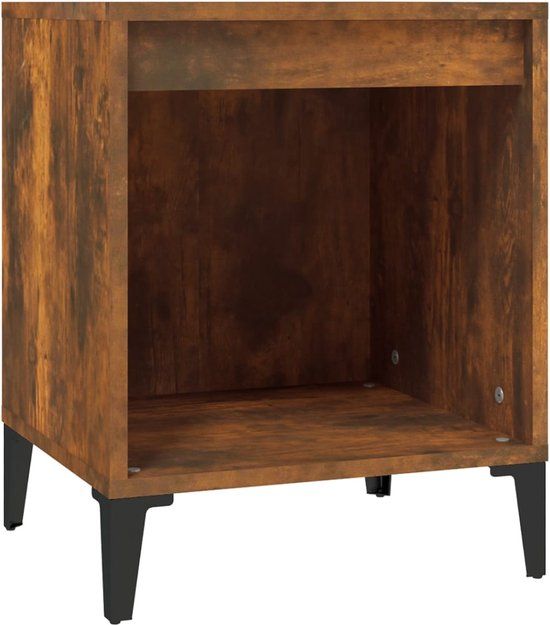 vidaXL Nachtkastje 40x35x50 cm Gerookt eiken Hout