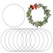 10 Zilveren metalen ringen van 20 cm (10 stuks)