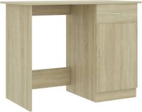 vidaXL Bureau 100x50x76 cm bewerkt hout sonoma eikenkleurig