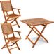 Casaria Tuinset 3-Delig - Klaptafel Balkon Terras - Acaciahout