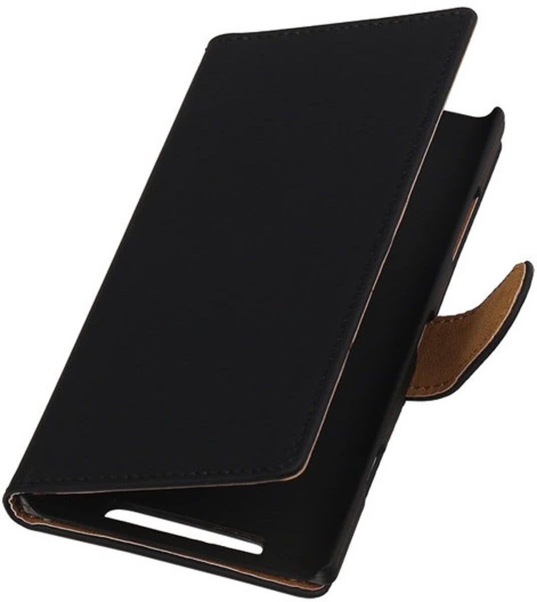 Best Cases Nokia Lumia 830 Book Case Effen Zwart Hoesje