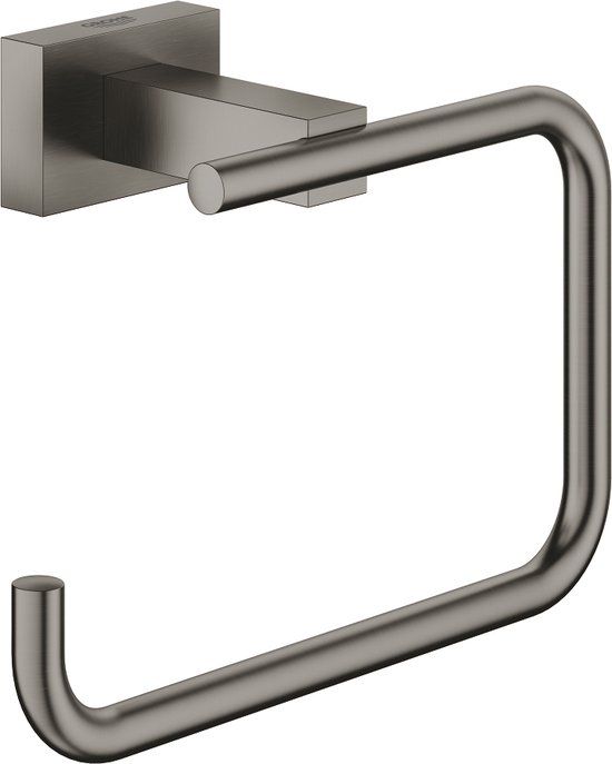 GROHE Essentials Cube Toiletrolhouder - Hard Graphite Geborsteld