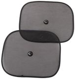 SIXTOL CAR SUNSHADE SET 7 | Zonnescherm met zuignappen voor zijramen auto | 2-delig | UV-bescherming | Opvouwbaar