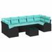 vidaXL Tuinbank - Zwart en turquoise