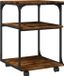 vidaXL Printerkastje - 3-laags - 43x48x64 cm - Bewerkt Hout - Gerookt Eiken