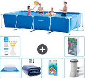 Intex Rechthoekig Frame Zwembad - 450 x 220 x 84 cm - Blauw