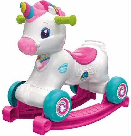 Clementoni Schommelende eenhoorn met wielen - Roze