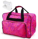 Sac de transport pour machine à coudre - Universel - Nylon résistant à l'eau et à la poussière - Rose