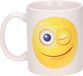 Bellatio Decorations Shoppartners Bv Koffie mok - smile emoticon knipoog - 300 ml - keramiek - beker