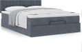 Prolenta Maison Exclusive - Ottoman bedframe met matras, donkergrijs, 140x190 cm, fluweel