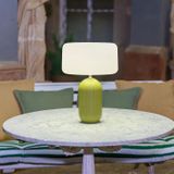 New Garden Phoebe 45 - lampe de table rechargeable sur énergie solaire et sur batterie avec télécommande - Ø 27,8 x 40,7 cm - LED RGB + blanc 5W incl. - IP65 - vert olive