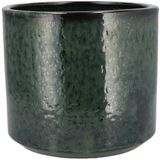 DK Design Bloempot model Green Glaze - groen - D21 x H24 cm - glanzend - plantenpot