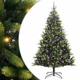 vidaXL Kunstkerstboom met scharnier 300 leds groen 180 cm