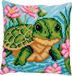 VERVACO Borduurpakket Kussen Kruissteek KLEINE SCHILDPAD