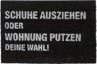 Merkloos Relaxdays Deurmat Kokos - Schuhe ausziehen - 60x40cm - Grappig - Buiten