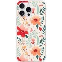 Apple iPhone 16 Pro Max Flower wall bedrukt siliconen hoesje