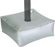 Merkloos Parapluvoet Gewichten - Vulbare Watercontainer - Parasol Stabiliseren - Zilveren Afwerking - Tot 227 kg - Zilver