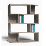 Mama Store Boekenkast, modulair, veelzijdig, minimalistisch, 4 planken, licht beton, 70 x 115 x 20 cm