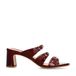 Sacha Dark Red Patent Leather Mules