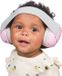 Dooky Gehoorbescherming Baby - Verstelbare Elastische Hoofdband - Koptelefoon voor Baby’s - 25dB Isolatie - Noise Cancelling Headphones - Lichtgewicht Oorkappen met Opbergzakje - Oorbeschermers voor Baby & Peuter 0-3 jaar - Roze