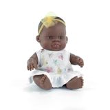 Miniland Afrikaanse meisjespop, 21 cm, gemaakt in Spanje met vanille-aroma. Anatomisch correct. My Friends & Me Collection