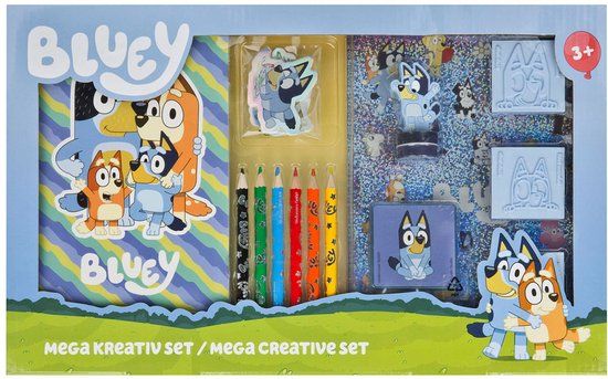 Undercover Bluey Creatieve Speelgoedset Mega - 15-delig Knutselplezier Blauw