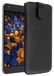 mumbi Echt leren hoesje compatibel met Huawei Nexus 6P hoes lederen tas case wallet, zwart