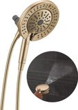 Delta 75655CZ 6-Setting In2ition 2-in-1 Douchekop met Handdouche, Geborsteld Goud