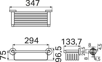 Haceka Kosmos Flaconhouder - Mat Zwart - RVS - 34x34.7 cm