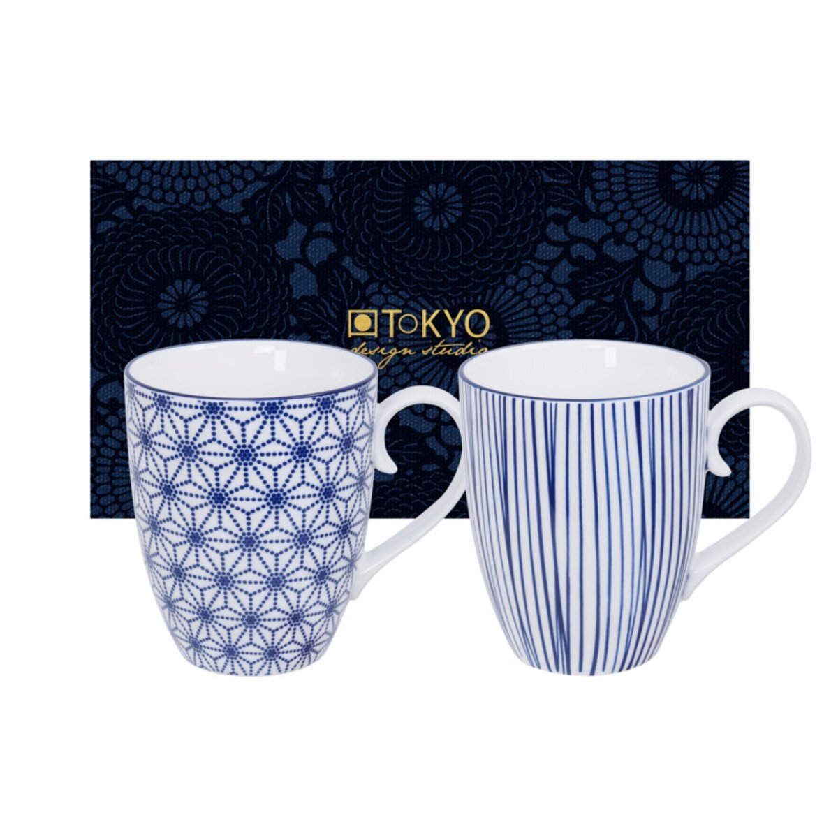 Tokyo Design Studio Nippon Blue Set van 2 Mokken 380 ml. In fraaie Geschenkdoos