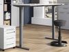 AGENDARME Bureau réglable en hauteur électrique 180 cm gris clair/argent