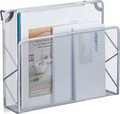 Relaxdays Tijdschriftenrek Hangend - Metaal - Zilver - 28 x 35,5 x 10 cm