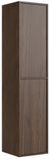 Badplaats Badkamerkast Mali 38 x 33 x 160 cm – Walnoot Bruin – Hangende Kolomkast met 2 Deuren