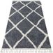 Rugsx - Tapis Berber Cross B5950 Gris Et Blanc Franges Berbère Marocain Shaggy Gris 120x170 cm