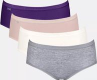 Sloggi Basic+ Midi 4 pak Dames Onderbroek - Veelkleurig 18 - Maat 44