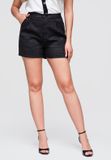 OMBRE Korte Broek - Loose Fit - Viscose - Knopen Zwart S