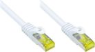 VARIA Group Cat. 7 patchkabel, 2 meter, S/FTP, wit, halogenvrij, met bescherming voor de contactpunten