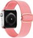 By Qubix - Solo Loop Nylon bandje - Roze - Geschikt voor Apple Watch 44mm / 45mm / 46mm / 49mm