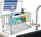 Sans marque Organisateur de Caddy d'évier avec évacuation automatique pour éponge et accessoires de cuisine