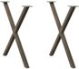 vidaXL - Eettafelpoten - 2 - st - X-vormig - 70x(72-73) - cm - staal - naturel