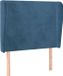 vidaXL Hoofdbord met randen 93x23x118/128 cm fluweel donkerblauw