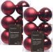 Decoris Kaemingk B.V. 24x Donkerrode kunststof kerstballen 6 cm - Mat/glans - Onbreekbare plastic kerstballen - Kerstboomversiering donkerrood