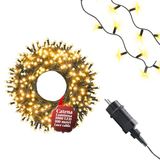 Wintem - 1000 warmwitte ledlampen van 100 m voor kerstboom en buitendecoraties - gelijkmatige verlichting, eenvoudige montage en veilig gebruik voor binnen en buiten