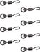 Korda PTFE Spinner Ring Swivel size 11 8pcs Zwart