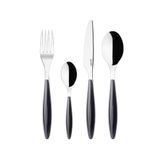 Guzzini - Feeling, 24-delige bestekset, grijs, 15,8 x 7,5 x h25,5 cm