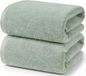 Ruggeri - Set van 2 douche- en badhanddoeken 70 x 140 cm - 100% puur katoen extra zacht - Handdoekencollectie - Let's Color! (Salie)