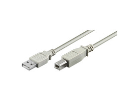 MicroConnect USB 2.0 Kabel A-B 5m Wit