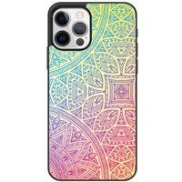 Apple iPhone 12 Mandala pastel verstevigd hoesje met sublimatie bedrukking